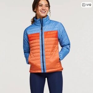 Cotopaxi Capa Insulated Jacket Women's Blue and Orange Zip Up